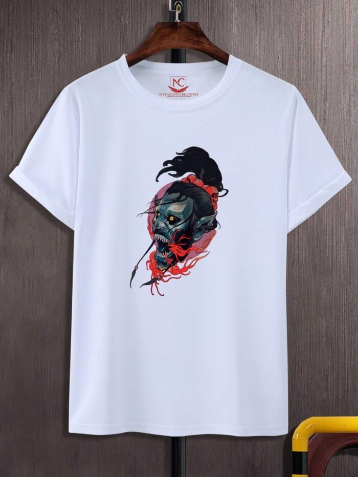 Classic White Tee with Bold Tattoo Art