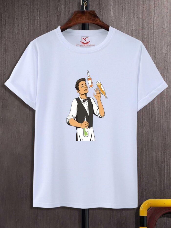 Crew Neck White T-Shirt for Men