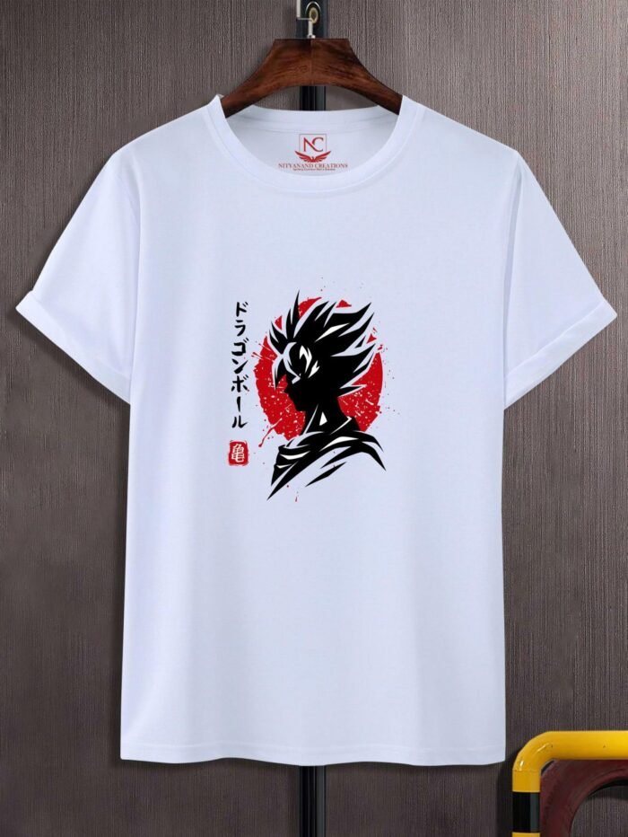 Super Saiyan Style Goku Graphic White Tee - Image 2