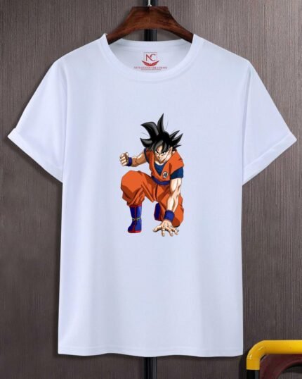 Dynamic Goku Graphic Printed White T-Shirt-1508