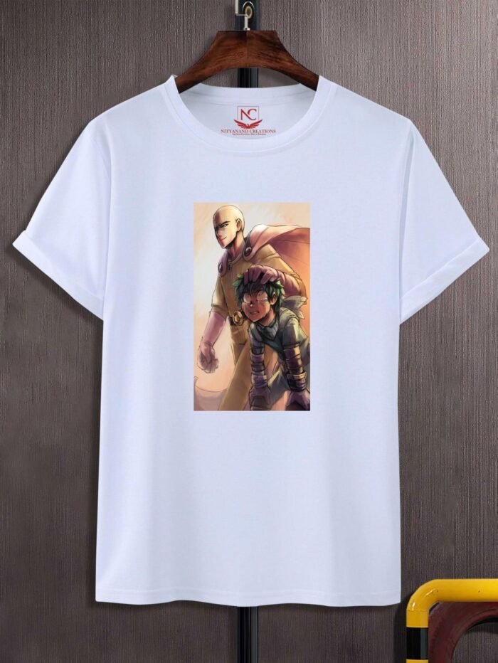 Saitama’s Power Graphic Printed White T-Shirt-1513