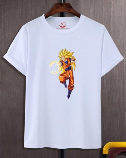 Goku’s Legacy Graphic Printed White T-Shirt-1514