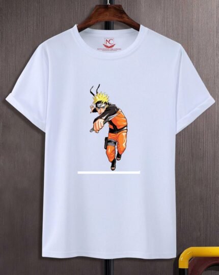 Naruto Graphic Print White T-Shirt Iconic Shinobi Design-1515