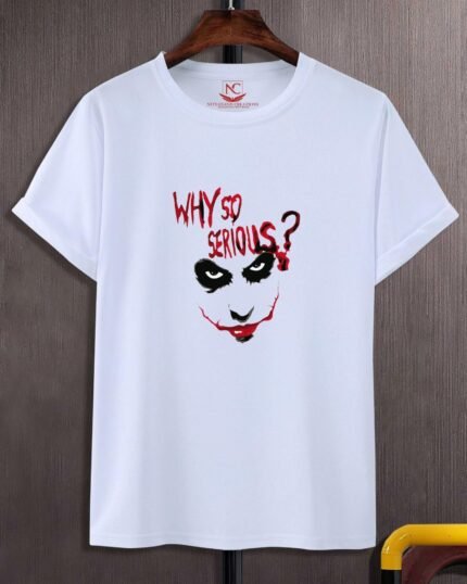 Why So Serious? Joker Graphic Tee – White-1519
