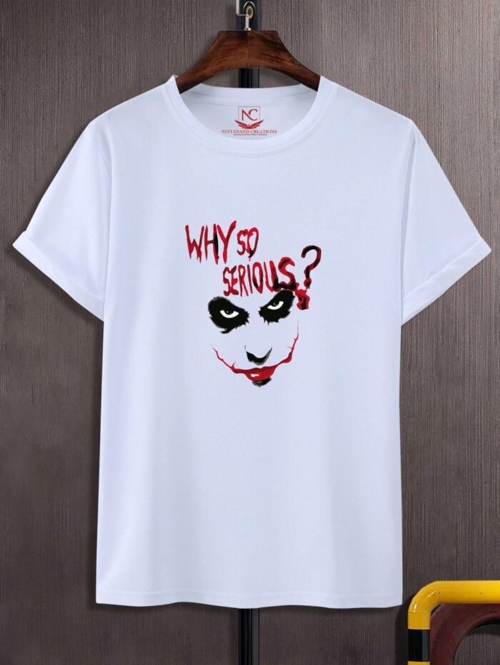 Why So Serious? Joker Graphic Tee – White-1519