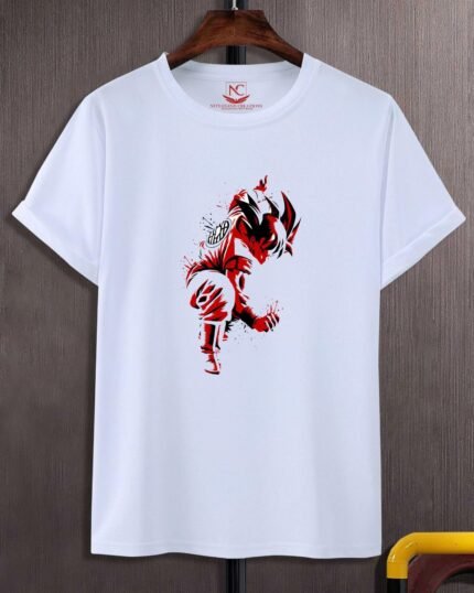 Epic Goku Graphic Print White T-Shirt-1524
