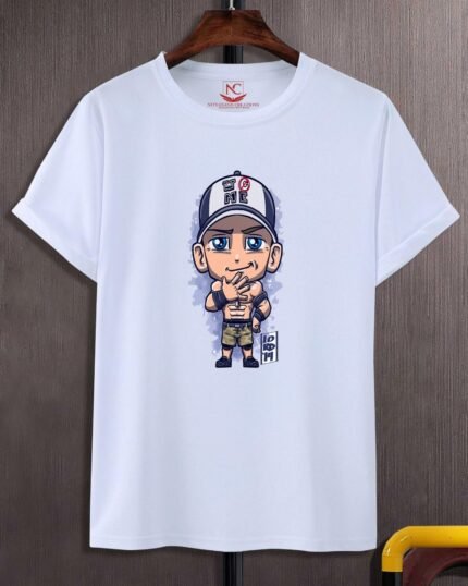 John Cena Never Give Up Graphic Tee – White-1526