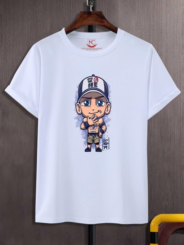 John Cena Never Give Up Graphic Tee – White-1526