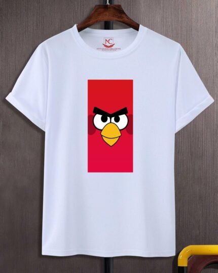 Angry Birds Classic Graphic Print White T-Shirt-1527