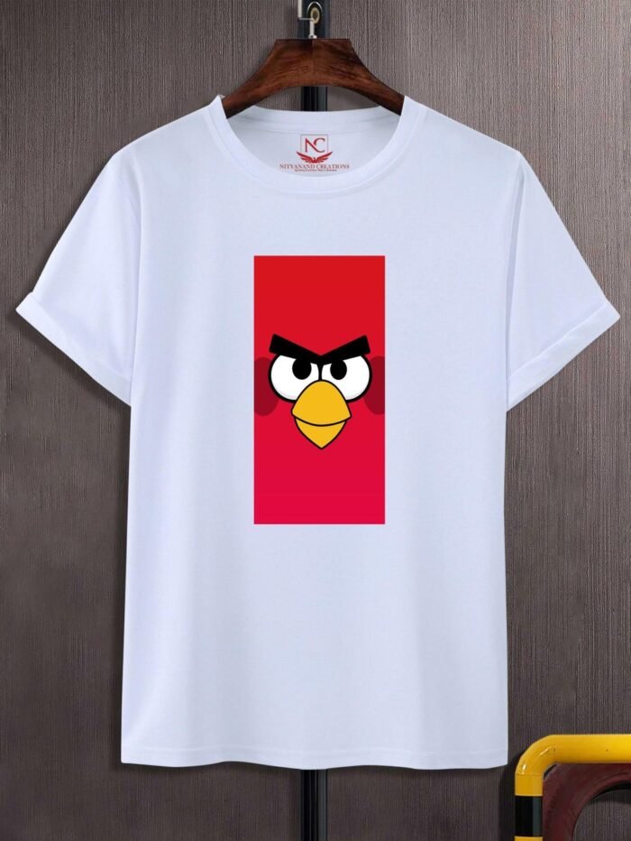 Angry Birds Classic Graphic Print White T-Shirt-1527