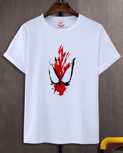 Spider-Man Graphic Print White T-Shirt-1530