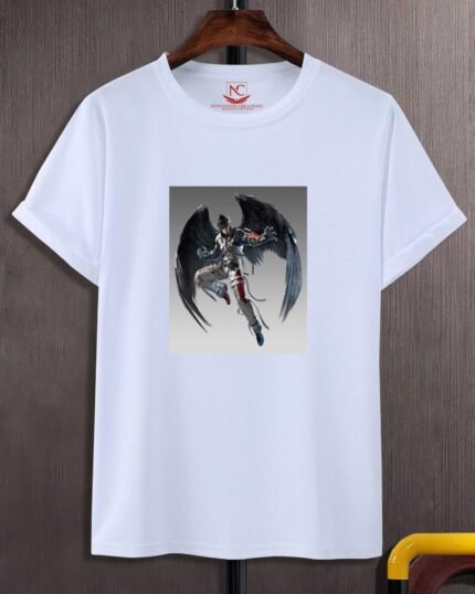 Majestic Dragon Graphic Tee – Bold White Design-1532