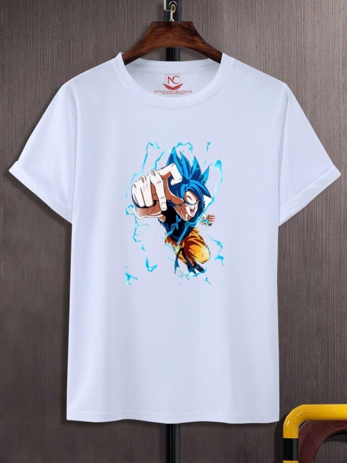 Goku Printed Polyester Round Neck T-Shirt
