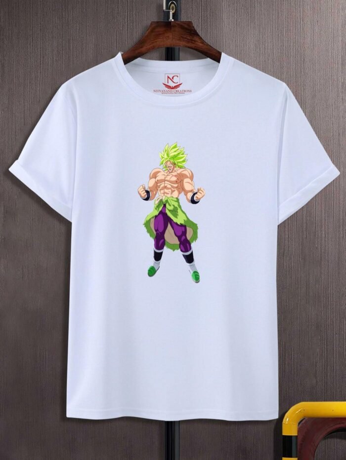 Broly Printed Polyester Round Neck T-Shirt