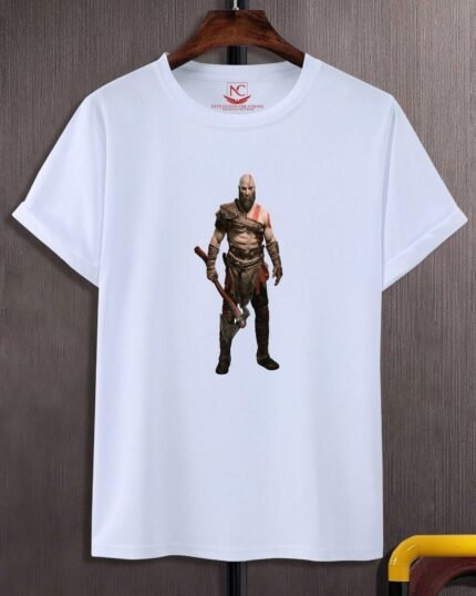 God of War Kratos Epic White Graphic T-Shirt-1566
