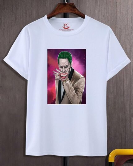 Joker's Laugh White Graphic Print T-Shirt-1573