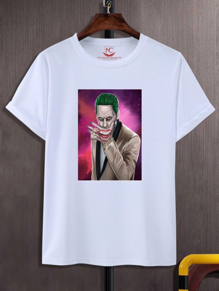 Joker's Laugh White Graphic Print T-Shirt-1573