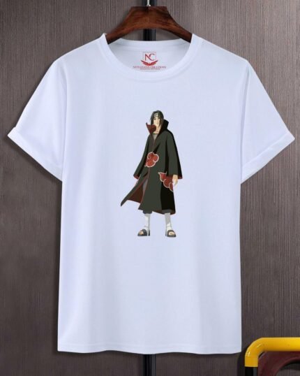 Shinobi Spirit Itachi Uchiha White Graphic T-Shirt-1581