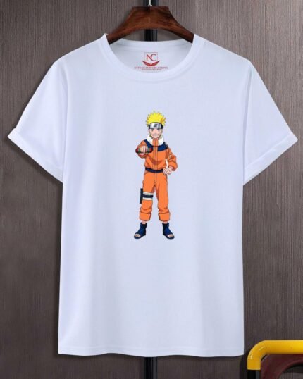 Naruto Graphic Printed White T-Shirt Iconic Anime Design-1588