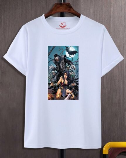Dark Nights Metal Graphic Printed White T-Shirt-1590