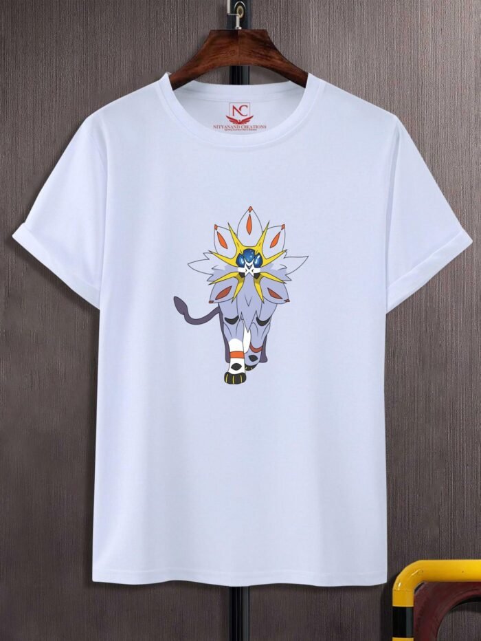 Pokémon Round Neck Graphic Printed White Polyester T-Shirt
