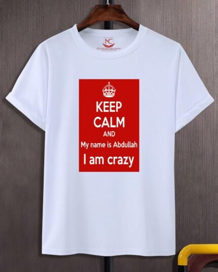 Keep Calm and Carry On Classic White Graphic Tee-1602