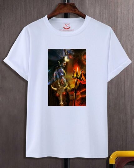 Shiva's Grace Graphic Printed White Tee-1607