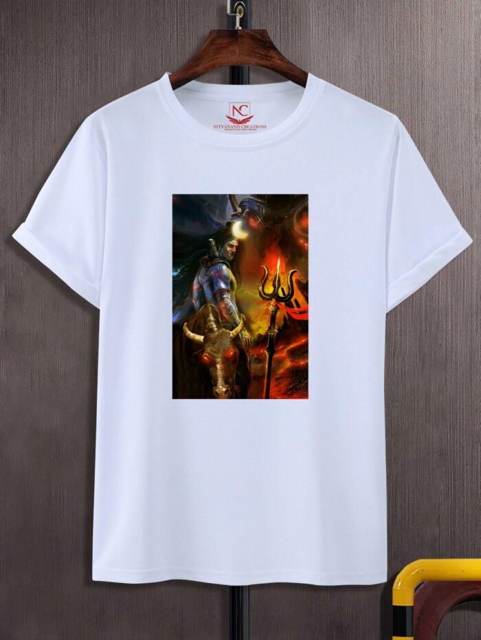 Shiva's Grace Graphic Printed White Tee-1607