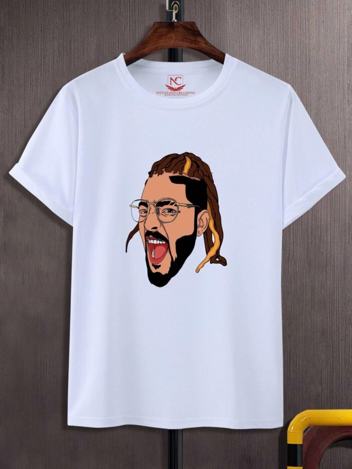 Raftaar Vibes Graphic Printed White Tee-1609
