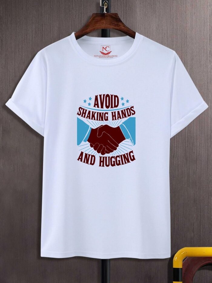 Unity in Motion Shaking Hands Graphic White Tee-1614