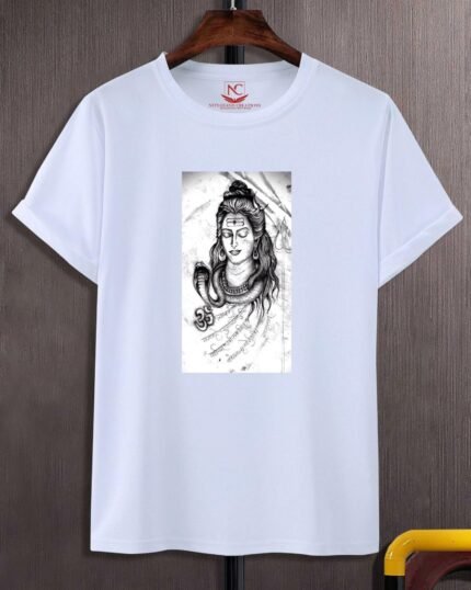 Shiva Divine Essence Graphic Printed White Tee-1620