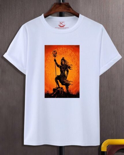 Bholenath Bliss Graphic Printed White Tee-1624