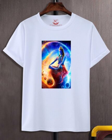 Shiva Divine Essence Graphic Printed White Tee-1627