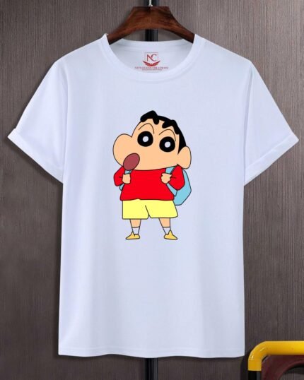 Shinchan Graphic Printed White T-Shirt-164