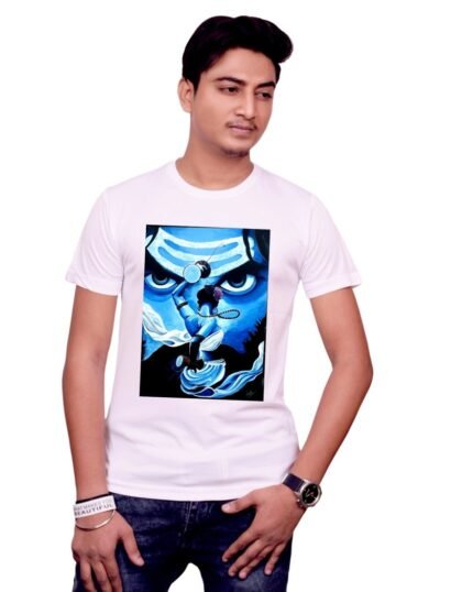 Mahakal Divine Graphic Print White Tee-1644