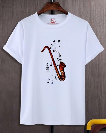 Wall Decorations Singer Graphic Printed  White T Shirt