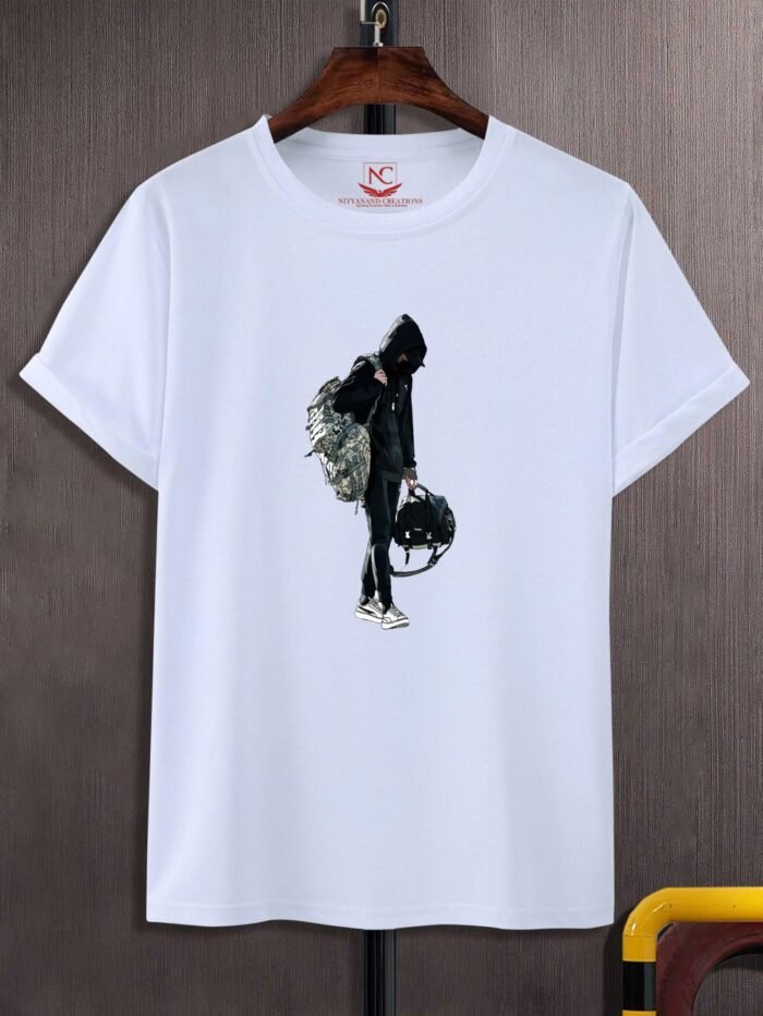 Adventure Awaits Graphic Printed White T-Shirt-653