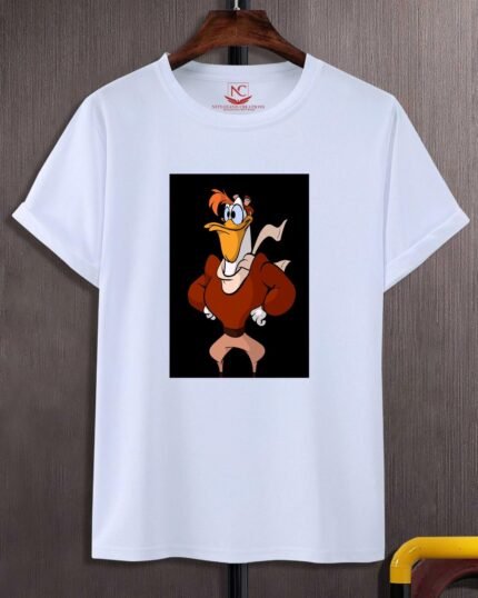 McQuack Graphic Printed White T-Shirt-166