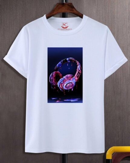 Soundwave Serenity Headset Graphic Printed White T-shirt