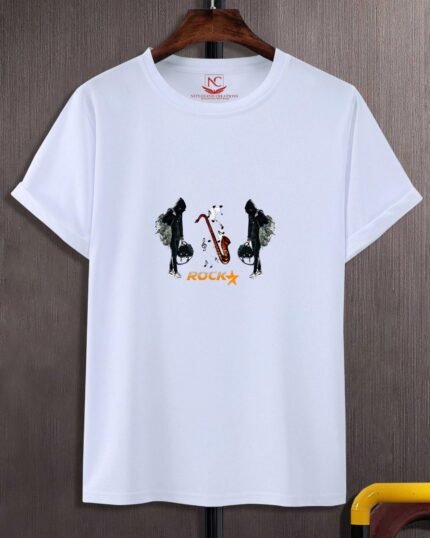 Vocal Vibes Singer Graphic Printed White T-shirt