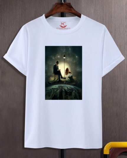 Music Vibes Graphic Printed White Tee for Men-1681