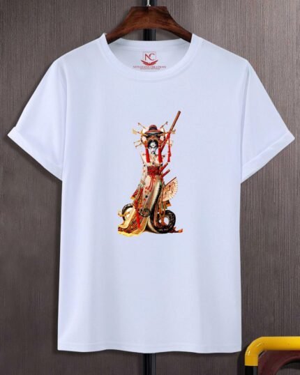 Evill's Bold Graphic Print White Tee-1694