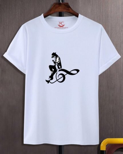Melodic Harmony Musical Graphic Print White Tee-1698
