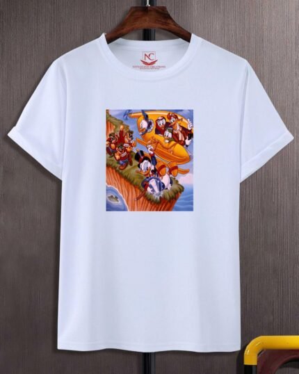Donald Duck Graphic Printed White T-Shirt-170