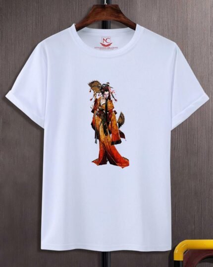 Japanese Essence Bold White Graphic Tee-1705