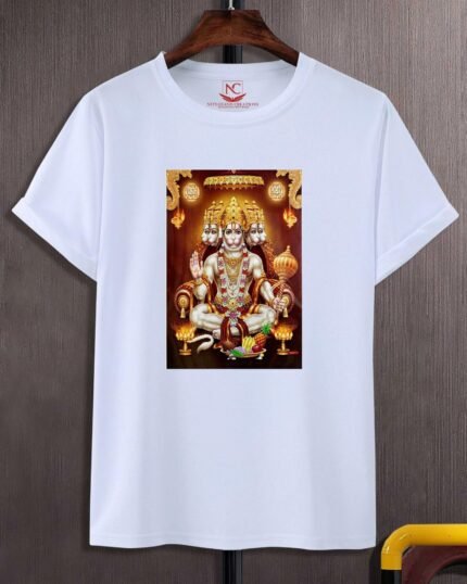 Hanuman Power Bold White Graphic Tee-1707