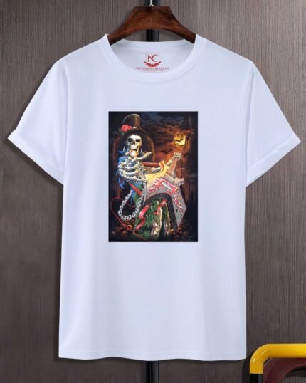 Kankaal Vibes Bold White Graphic Tee-1708