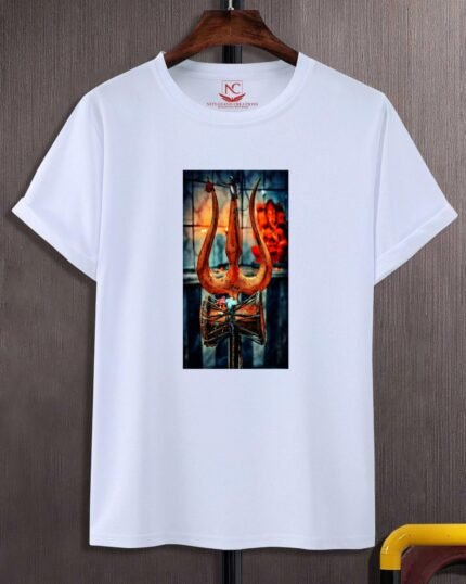 Trishul Power Bold White Graphic Tee-1709