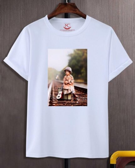 Beautiful Graphic Printed White T-Shirt-1731