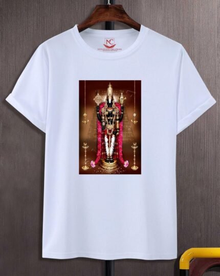 Bala Ji Graphic Printed White T-Shirt-1743